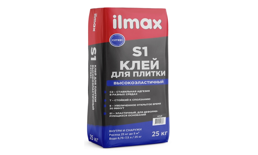 ilmax S1 Клей для плитки высокоэластичный С2TES1 